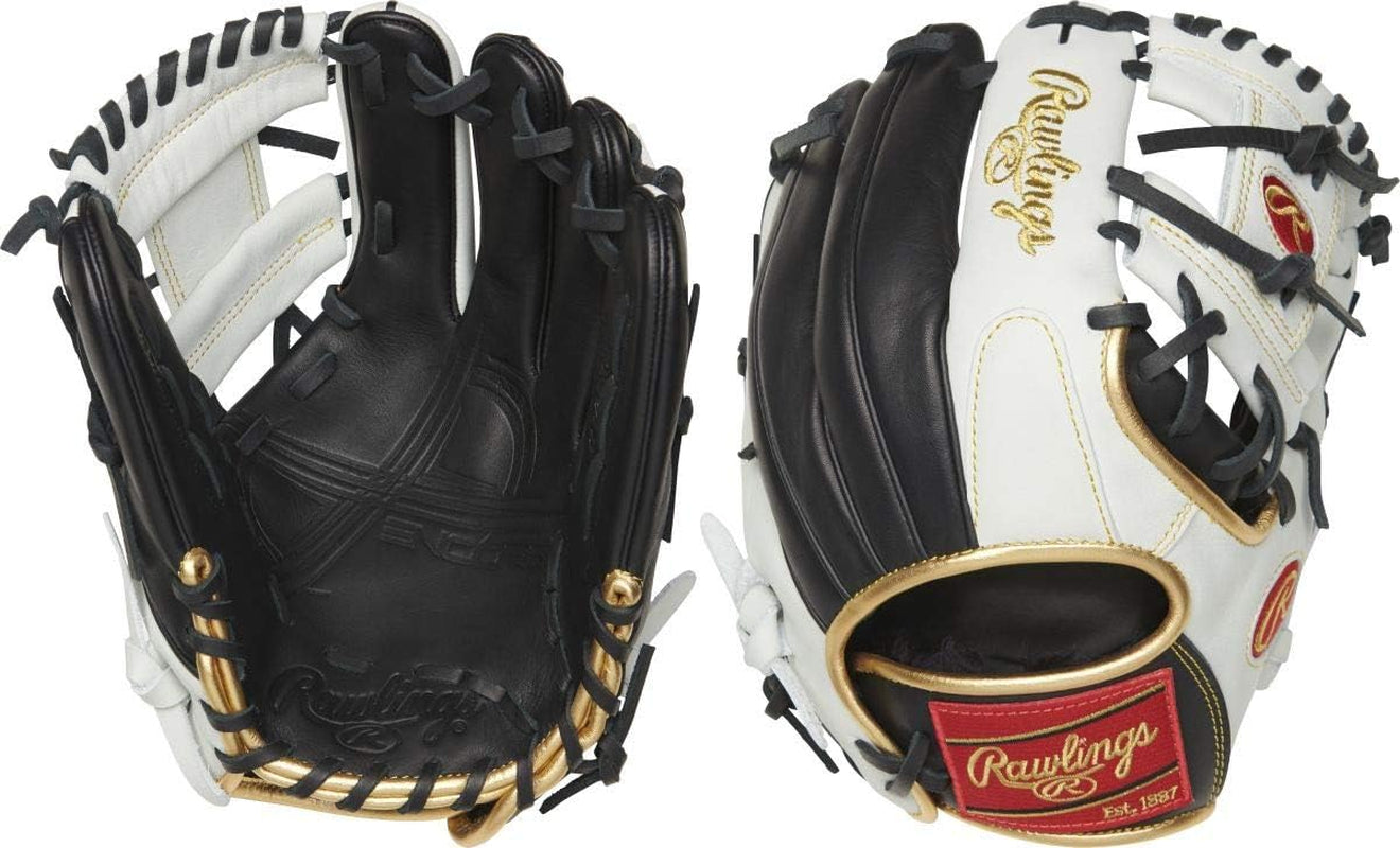 Encore Youth Baseball Glove, Black, White, Gold, 11.5 Inch