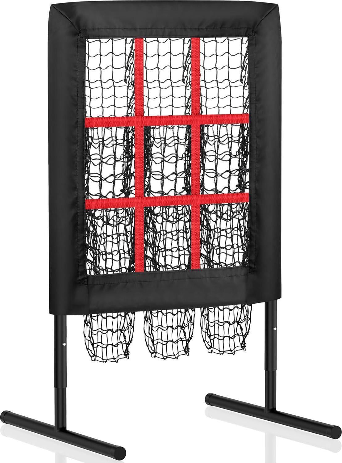 9 Hole Pitching Net Pitching Target Pitchers Net Baseball Trainer with Actual