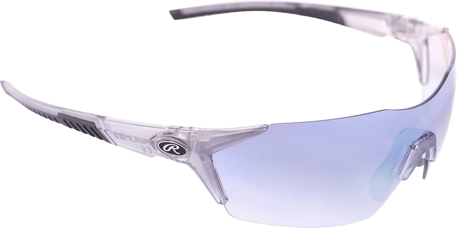 Baseball Sunglasses or Softball Sunglasses - Ages 10 to Adult - Unisex Fit - Cycling Sunglasses - White Blue Mirror