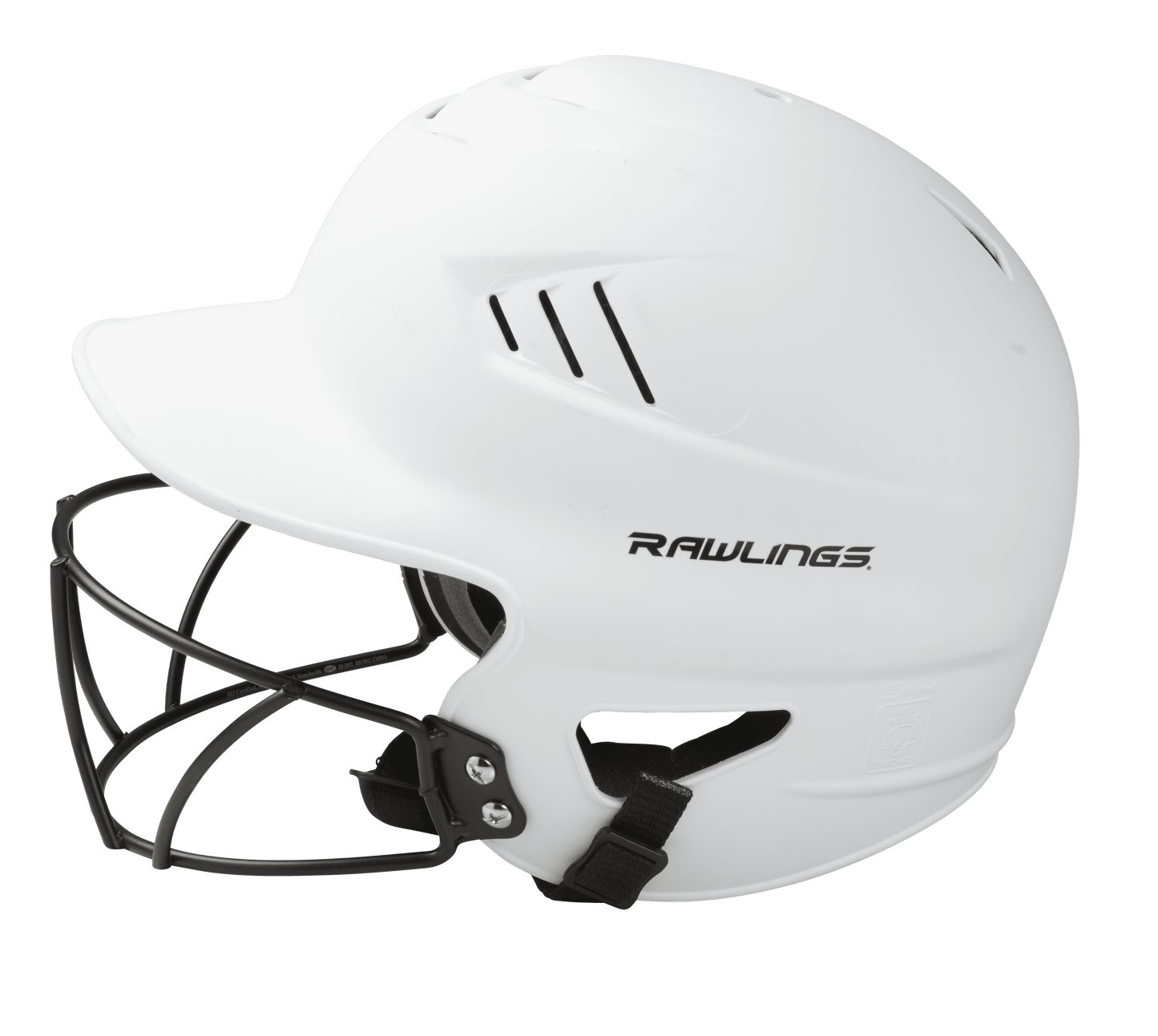 Coolflo Fastpitch Softball Helmet with Face Guard, Matte White