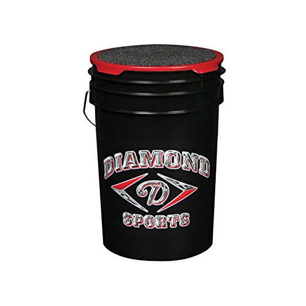 Empty 6-Gallon Ball Bucket with Padded Lid, Multiple Colors