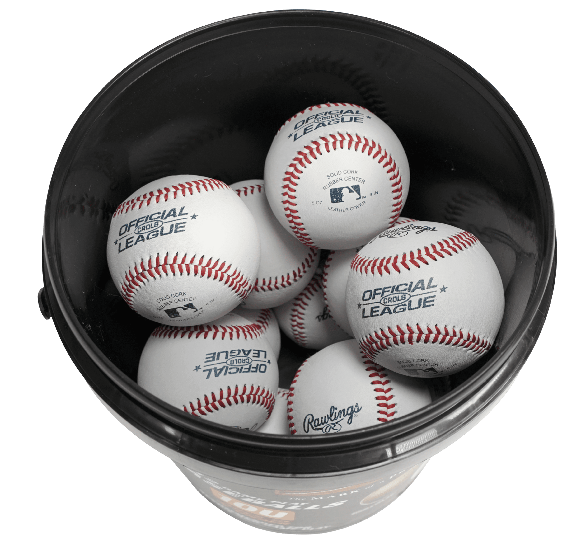 (12 Pack)  Bucket of 10U Official League CROLB Practice Youth Baseballs