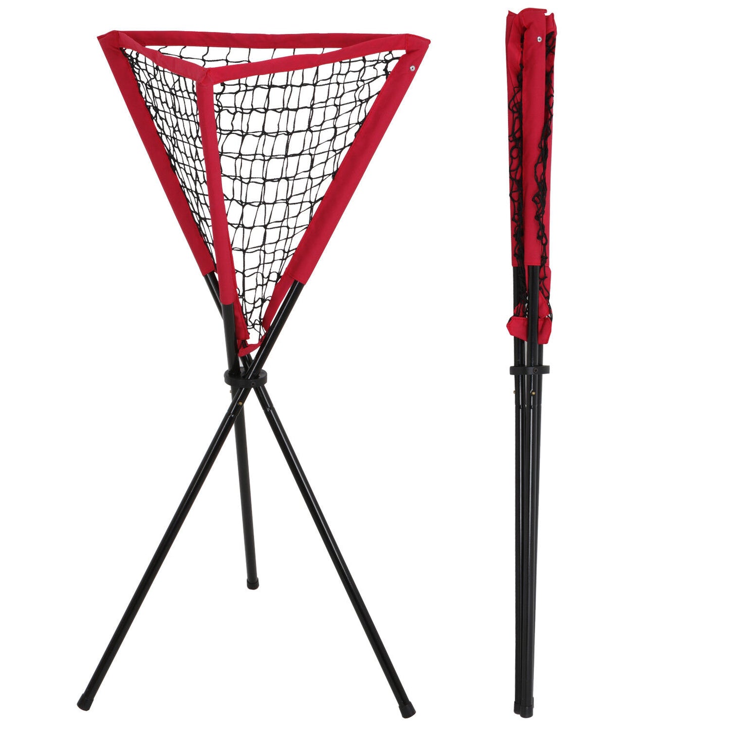 Portable Baseball Softball Batting Pitting Practice Ball Caddy W/Carrying Bag