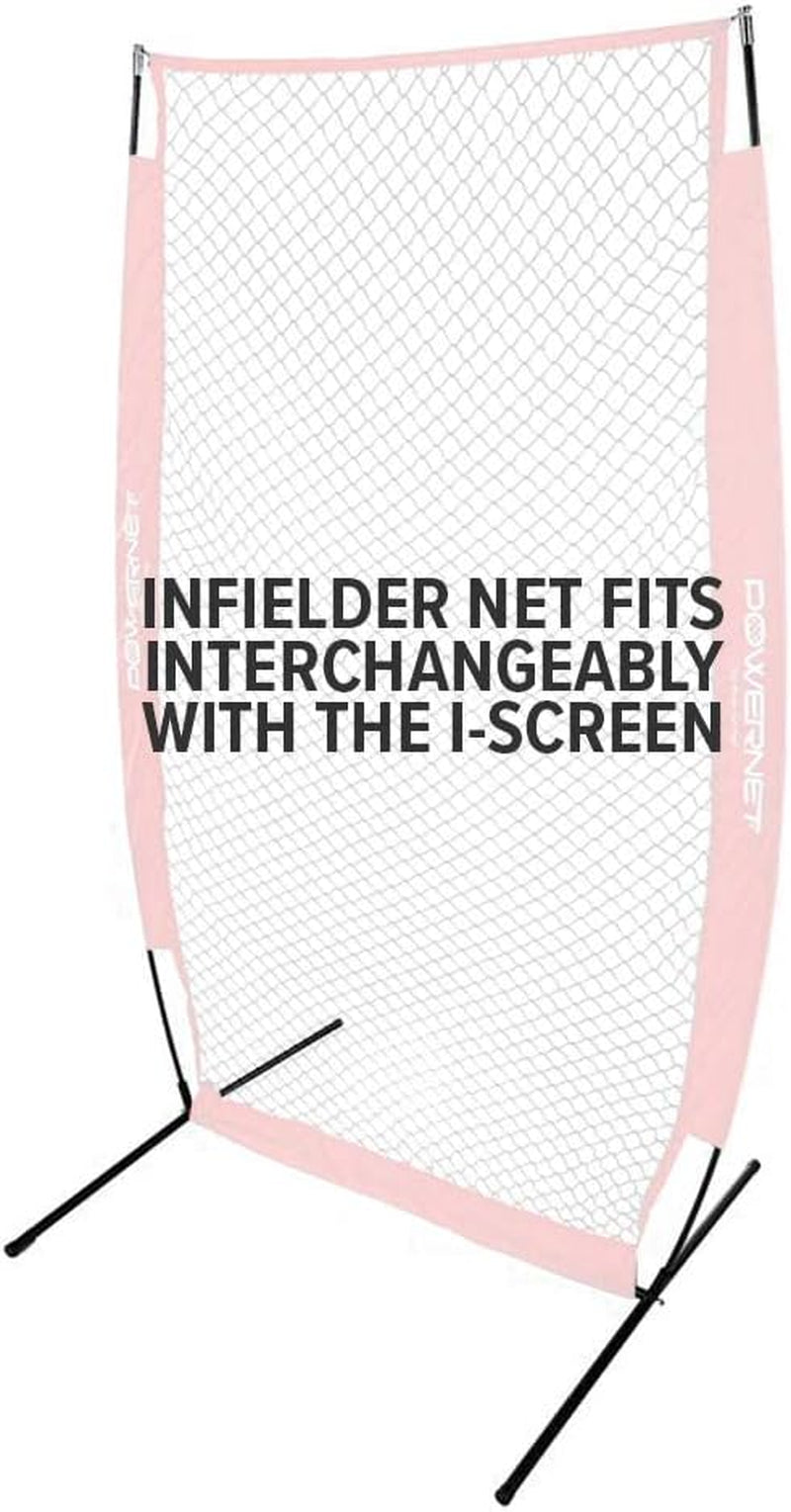 Infielder Training Net for Baseball Softball Drills (NET ONLY) Replacement, Heavy Duty Knotless, Durable PU Coated Polyester, Double Stitched Seams for Extra Strength